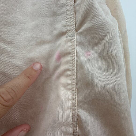 Gap Light Beige Safari Jacket Button Zip Travel Preppy Classic Womens Size Large - Picture 15 of 15